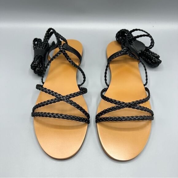 J. Crew Braided Ankle Wrap Sandals - Picture 2 of 4